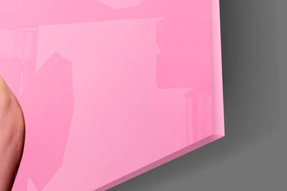 Pink Suede Heels Glass Wall Art