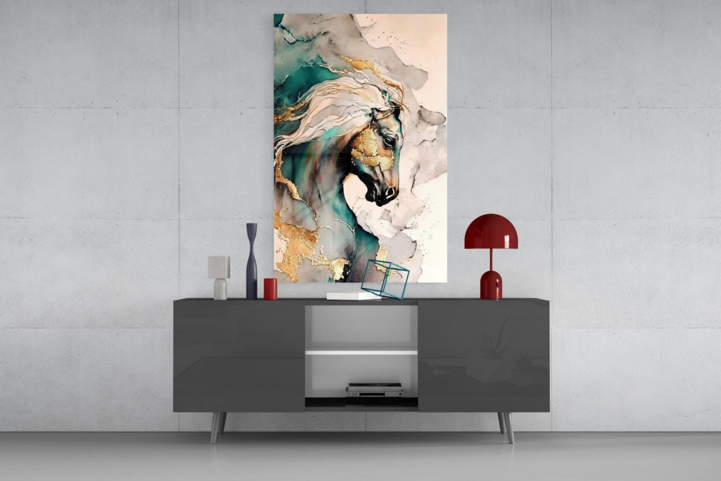 Arabian Horse Glass Wall Art