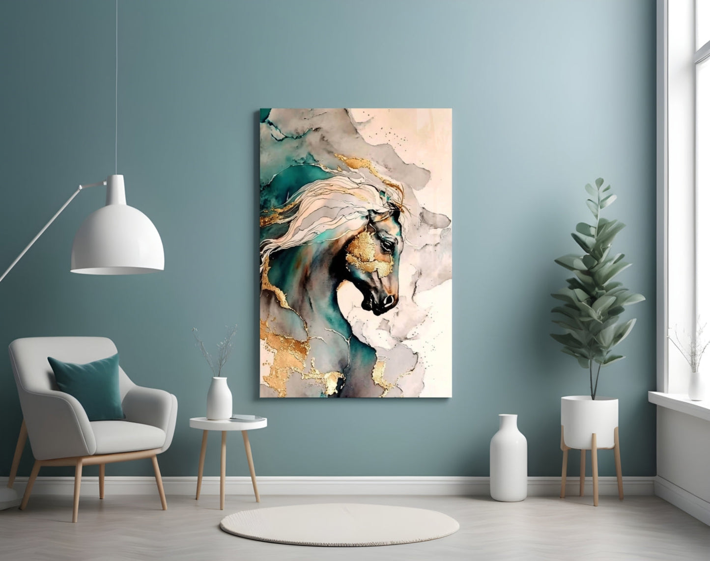 Arabian Horse Glass Wall Art