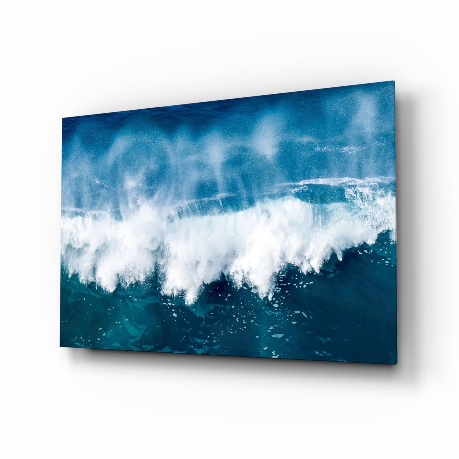 Ocean wave glass wall art