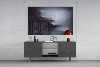Silent Scream Glass Wall Art