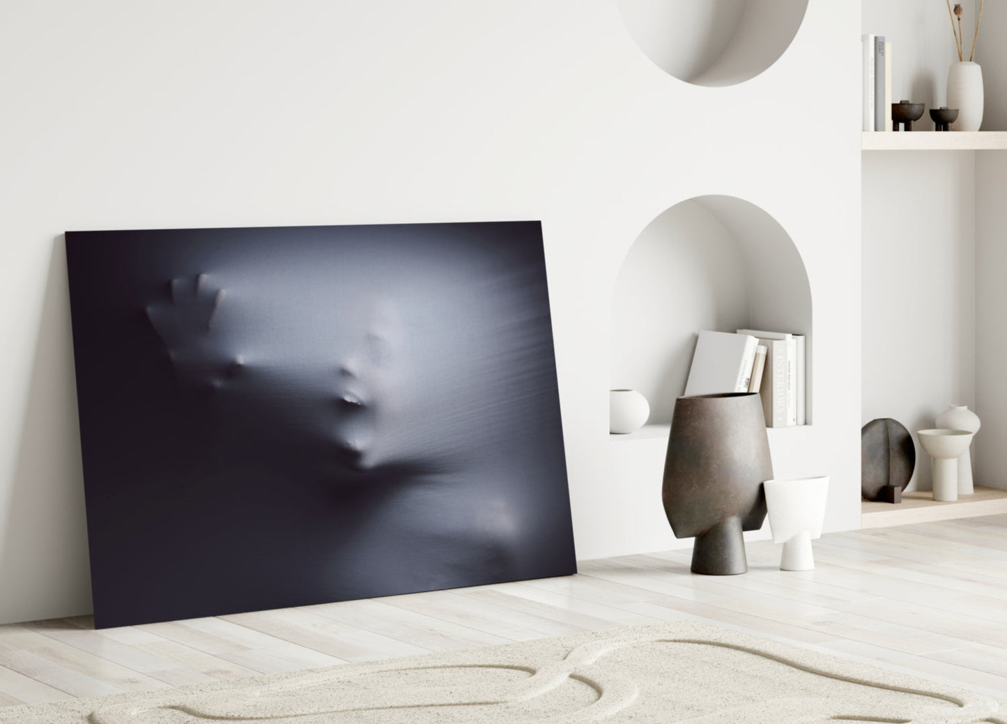 Silent Scream Glass Wall Art