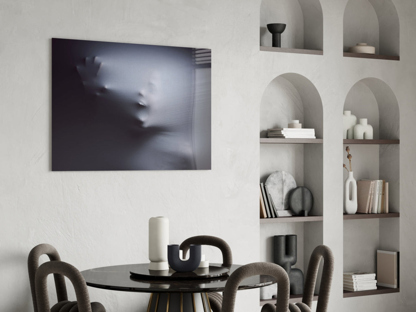 Silent Scream Glass Wall Art