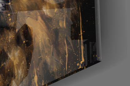 Golden Lion Glass Wall Art