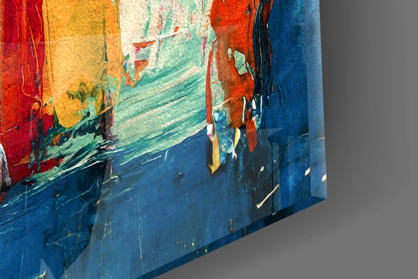 Rhino Glass Wall Art - Colorful Expressionist