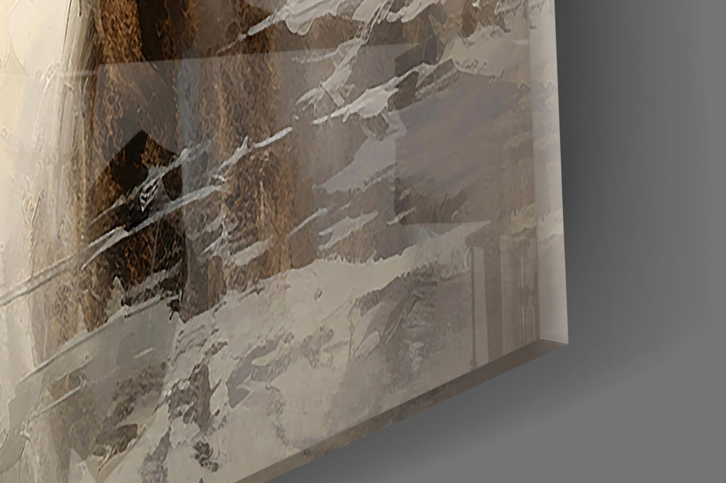 White Horses Glass Wall Art