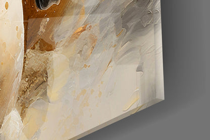 Gold Splatter Horse Glass Wall Art