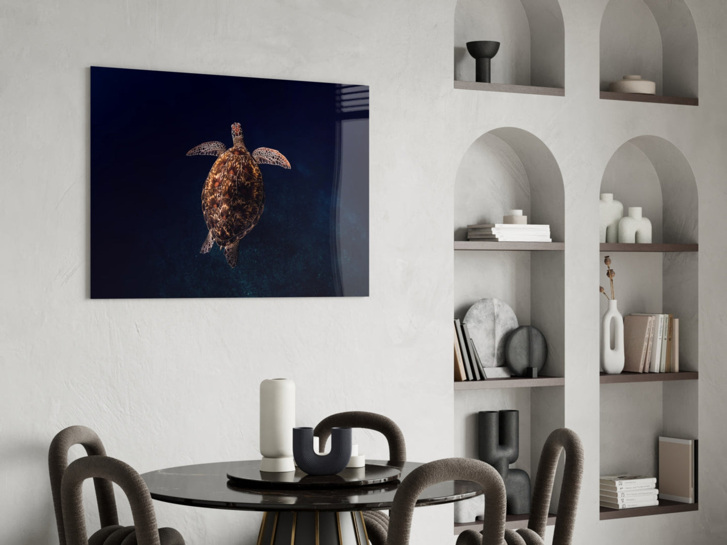 Hawksbill Turtle Glass Wall Art