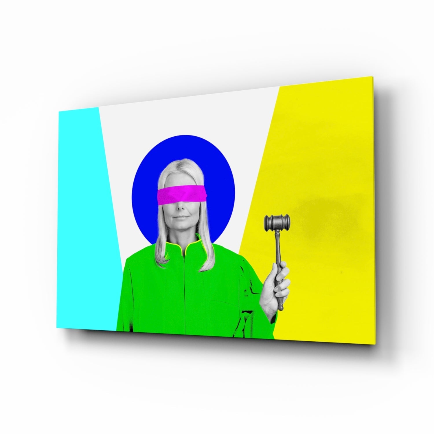 Justice of Colors glass wall art pop art design