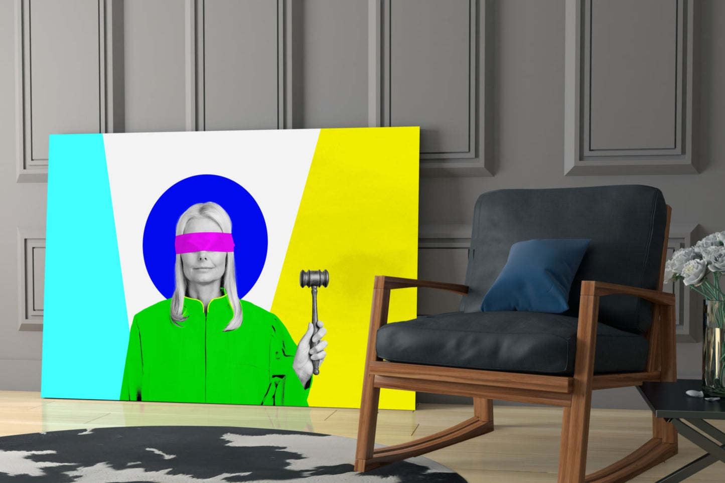 Justice of Colors Glass Wall Art