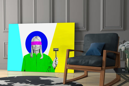 Justice of Colors Glass Wall Art