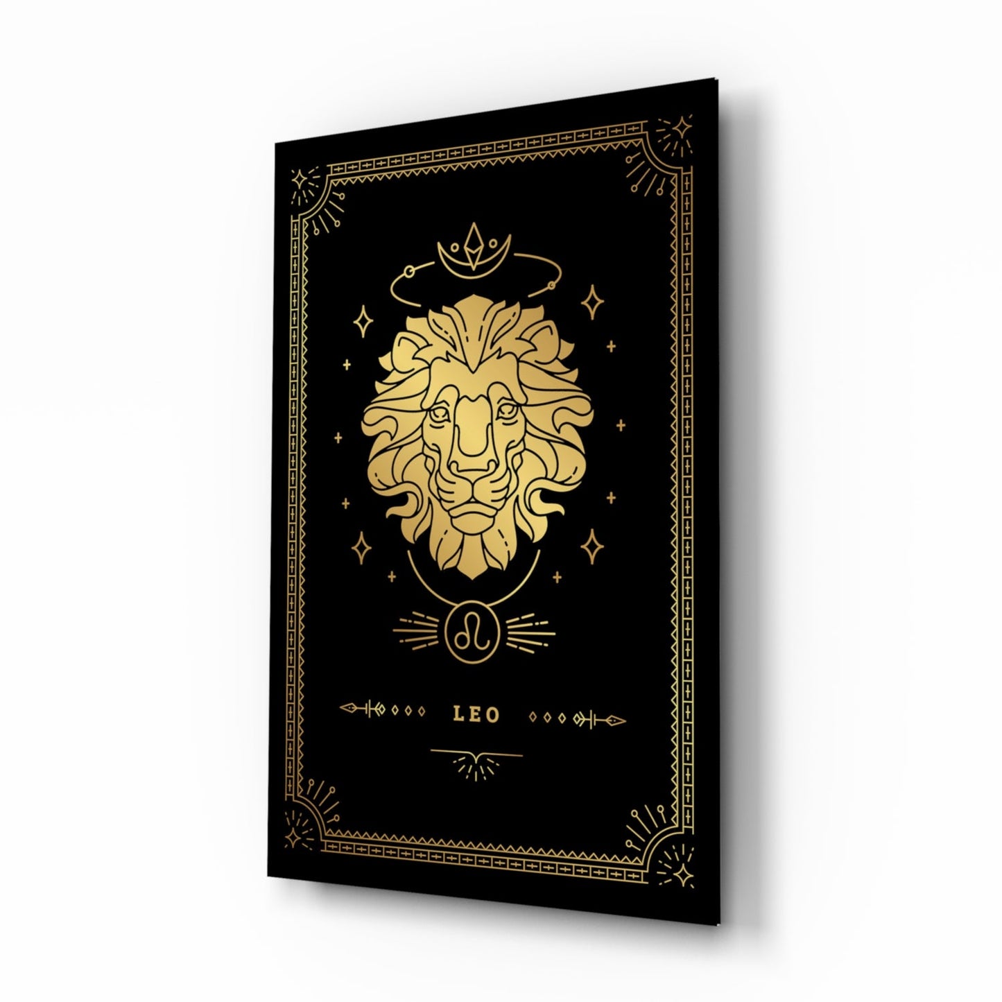 Leo zodiac glass wall art