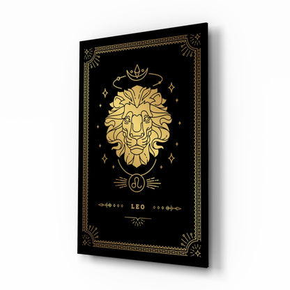 Leo zodiac glass wall art