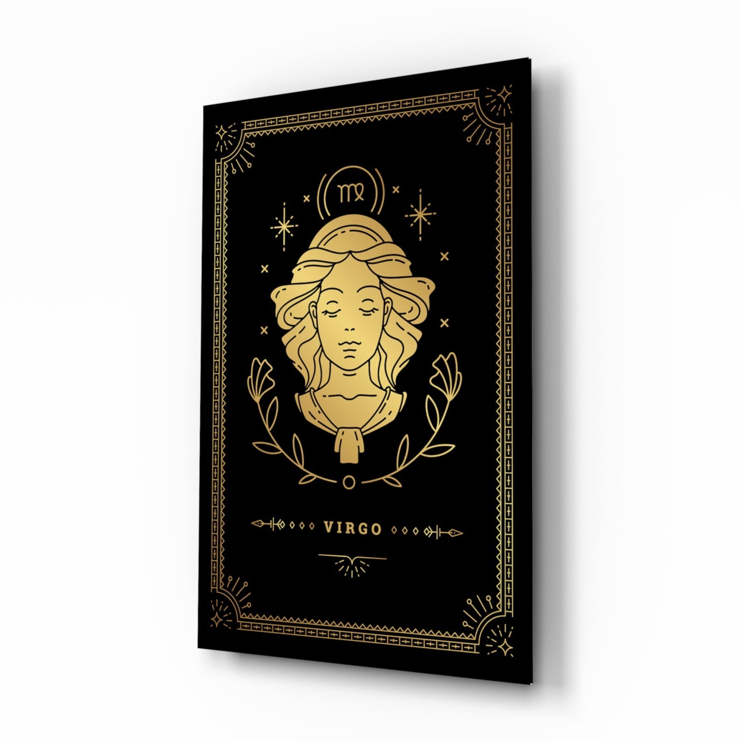 Virgo zodiac glass wall art