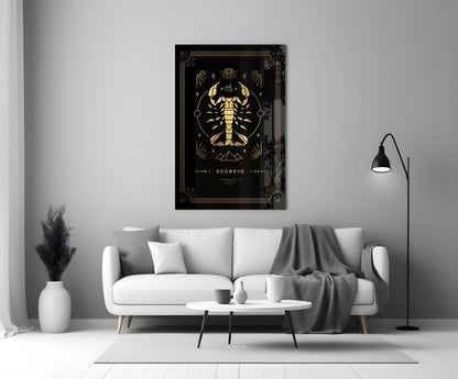 Cancer Zodiac Glass Wall Art