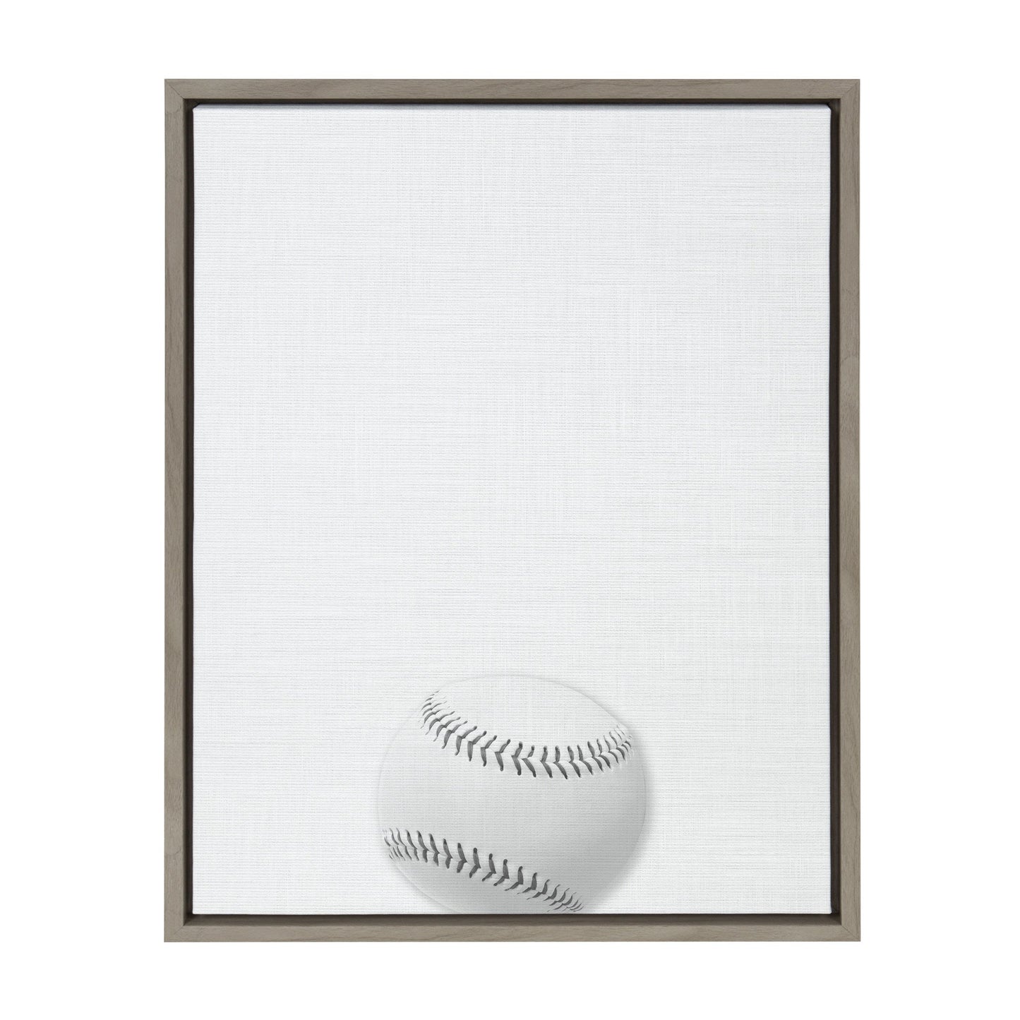 Sylvie Baseball Portrait Framed Canvas, Gray 18x24