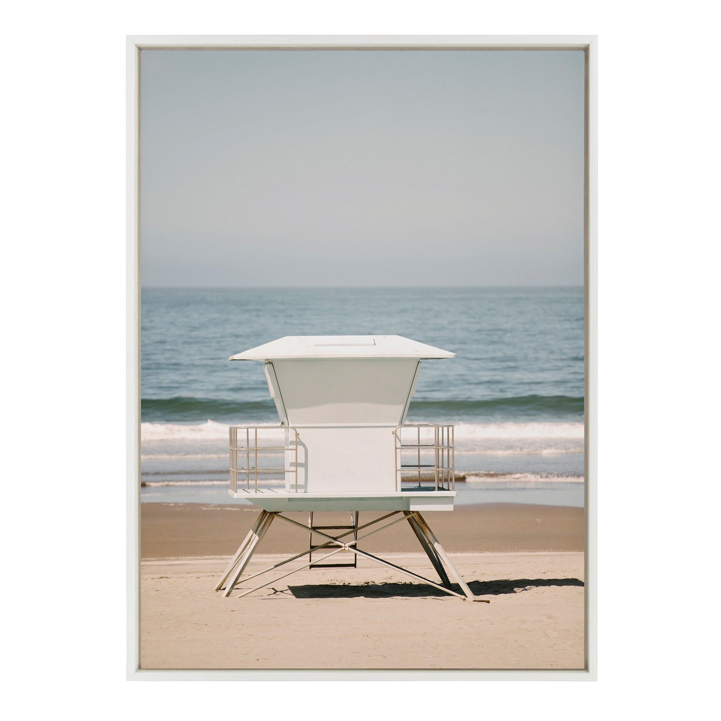 Surf Shack Coastal Framed Canvas Wall Art
