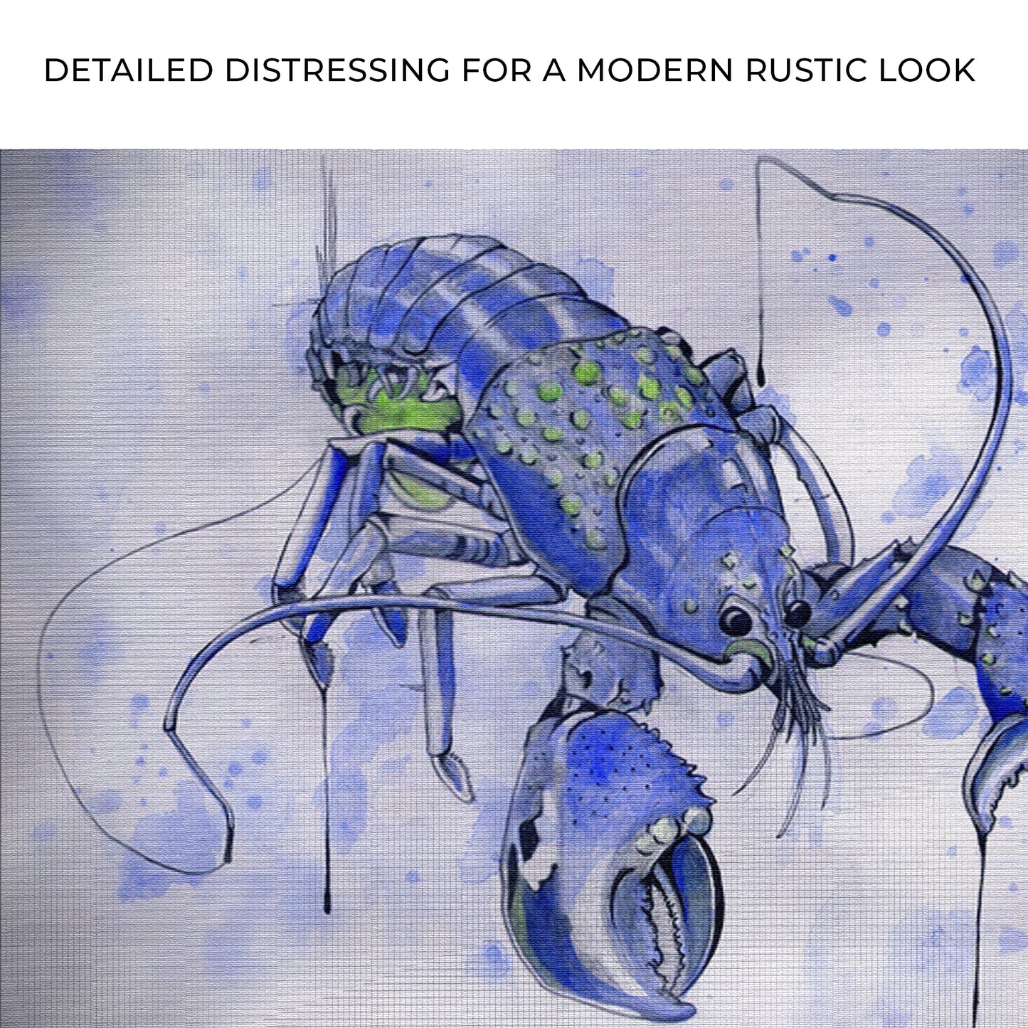Lobster Watercolor Painting Canvas Wall Art