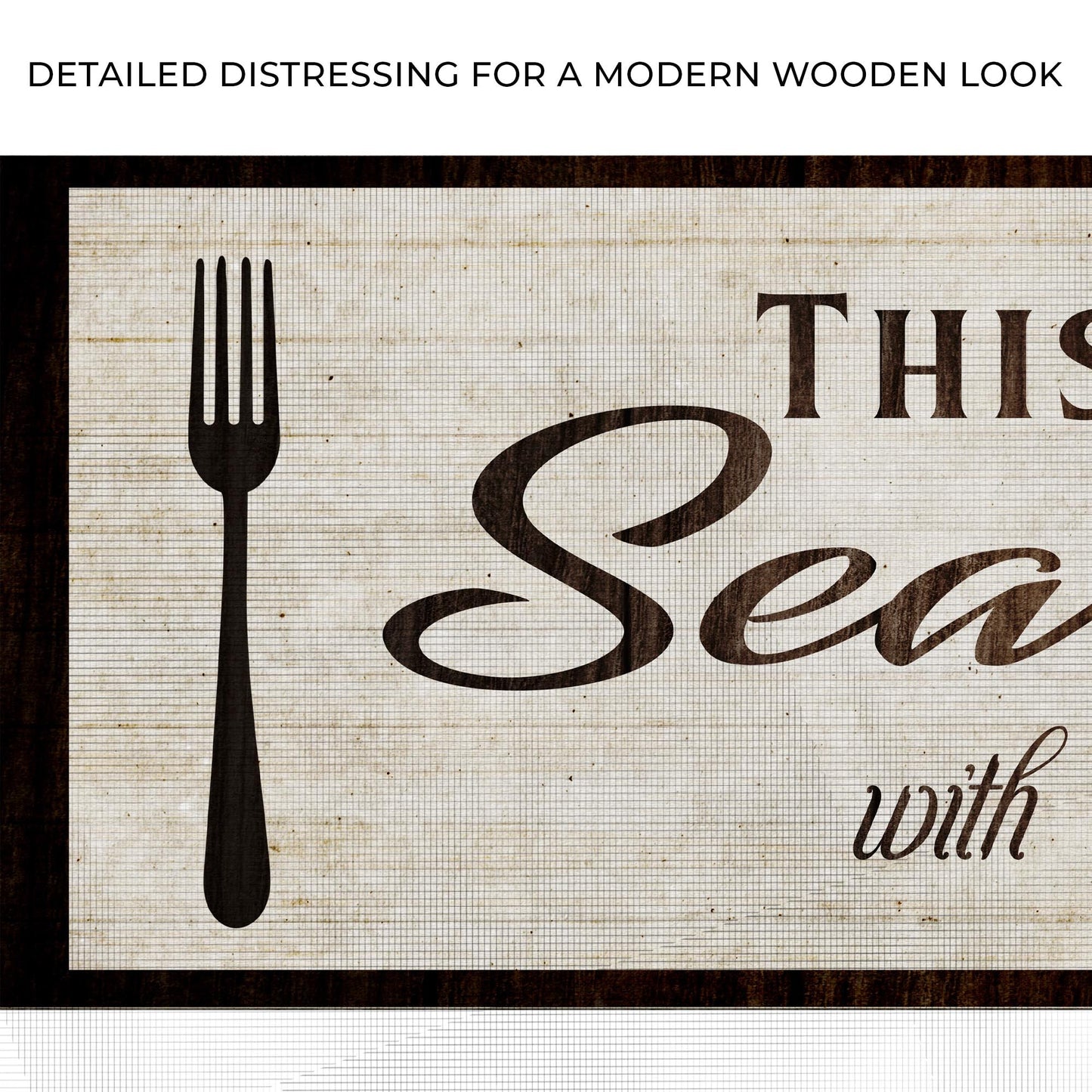 Kitchen Seasoned With Love Canvas Wall Sign
