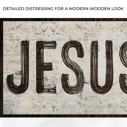 Jesus Saves Christian Faith Canvas Wall Art
