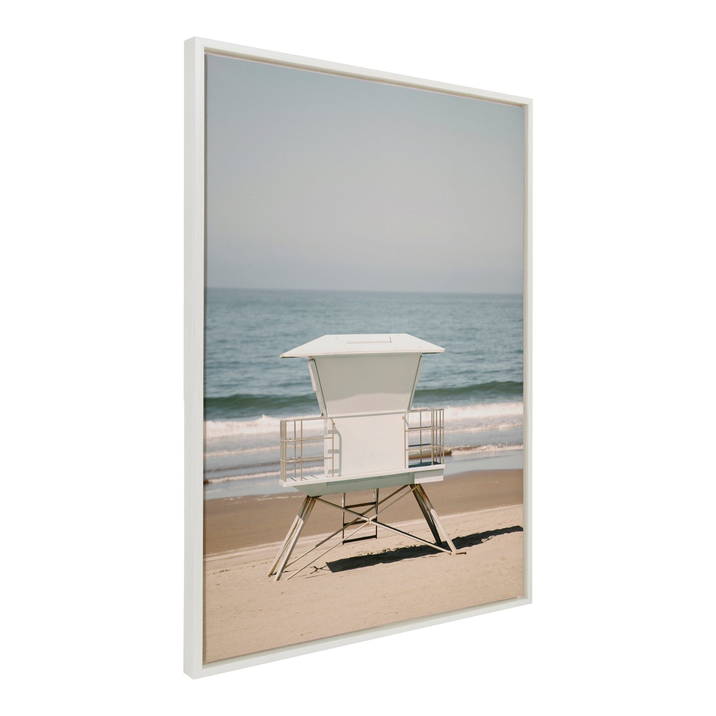 Surf Shack Coastal Framed Canvas Wall Art